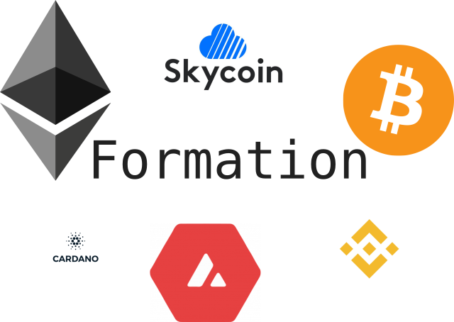 Logo crypto et formation